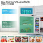 Compact 3.2 Cu Ft Stainless Steel Refrigerator with Freezer