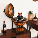 Retro Globe Wine Bar Stand with Storage for Living Room 9 Retro Globe Wine Bar Stand with Storage for Living Room