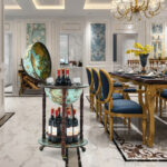 Antique Globe Bar Cart with Wine Storage and Shelf 9 Antique Globe Bar Cart with Wine Storage and Shelf