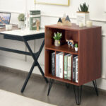 Record Player Stand with Storage Cabinet and Metal Legs 13 Record Player Stand with Storage Cabinet and Metal Legs