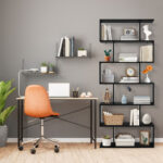 Modern 6 Tier S Shaped Bookshelf and Storage Unit