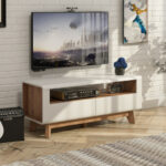 Media Console with Storage Drawers and Shelf for TVs up to 50 Inch