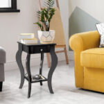 Compact End Table with Drawer and Shelf for Living Room 8 Compact End Table with Drawer and Shelf for Living Room