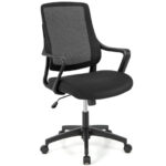 Ergonomic Black Mesh Chair with Adjustable Height and Lumbar Support