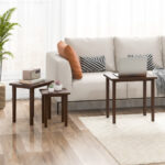 Farmhouse Walnut Nesting Side Tables with Wooden Construction (Set of 3) 9 Farmhouse Walnut Nesting Side Tables with Wooden Construction (Set of 3)