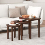 Farmhouse Walnut Nesting Side Tables with Wooden Construction (Set of 3) 13 Farmhouse Walnut Nesting Side Tables with Wooden Construction (Set of 3)