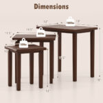 Farmhouse Walnut Nesting Side Tables with Wooden Construction (Set of 3) 12 Farmhouse Walnut Nesting Side Tables with Wooden Construction (Set of 3)