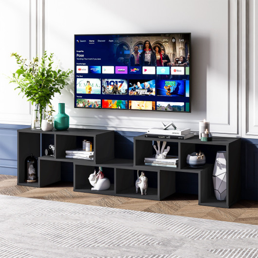 Adjustable TV Stand with Shelves for TVs Up to 65 Inches (3-Piece) 2 Adjustable TV Stand with Shelves for TVs Up to 65 Inches (3-Piece) - Image 2