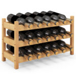 Bamboo 3-Tier Countertop Wine Rack Holds 18 Bottles Securely 10 Bamboo 3-Tier Countertop Wine Rack Holds 18 Bottles Securely
