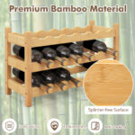 Bamboo 3-Tier Countertop Wine Rack Holds 18 Bottles Securely 13 Bamboo 3-Tier Countertop Wine Rack Holds 18 Bottles Securely