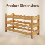 Bamboo 3-Tier Countertop Wine Rack Holds 18 Bottles Securely 11 Bamboo 3-Tier Countertop Wine Rack Holds 18 Bottles Securely