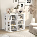 3-Tier Corner Cabinet with Charging Station for Small Spaces