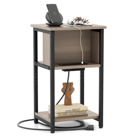 3 Tier Side Table with USB Ports and Power Outlets 4 3 Tier Side Table with USB Ports and Power Outlets - Image 4