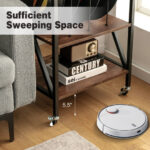 Vintage 3-Tier Rolling End Table with Dividers and Wheels