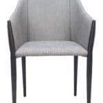 Slate Gray Dining Chairs - Steel Frame, Vinyl Upholstery (Set of 2) 9 Slate Gray Dining Chairs - Steel Frame, Vinyl Upholstery (Set of 2)