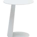 White Weather Resistant Aluminum Outdoor Side Table
