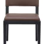 Brown Faux Leather Dining Chair with Wood Frame (Set of 2) 10 Brown Faux Leather Dining Chair with Wood Frame (Set of 2)