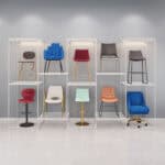 Modular Display Shelving System with Adjustable Glass Shelves and LED Light
