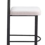 Ivory Shearling Style Counter Stools with Black Steel Frame (Set of 2) 11 Ivory Shearling Style Counter Stools with Black Steel Frame (Set of 2)