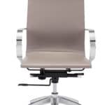 Taupe High Back Glider Office Chair with Lumbar Support and Tilt