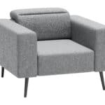 Comfy Dark Gray Armchair with Wood Legs and Polyester Fabric 17 Comfy Dark Gray Armchair with Wood Legs and Polyester Fabric