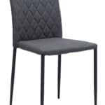 Gray Tufted Dining Chair with Steel Base and Diamond Pattern (Set of 2) 13 Gray Tufted Dining Chair with Steel Base and Diamond Pattern (Set of 2)