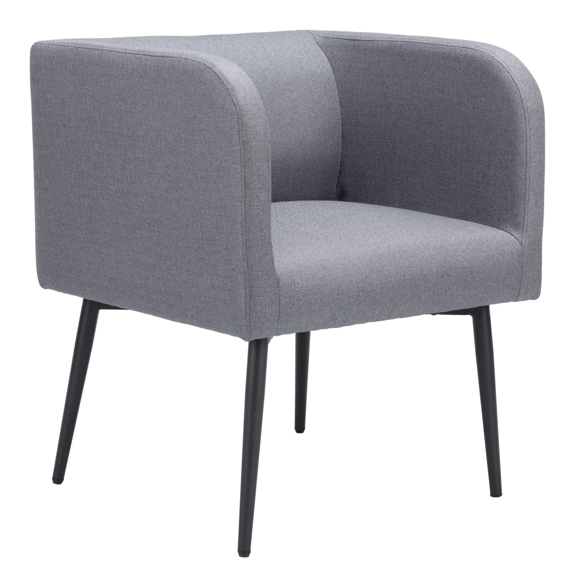 Gray Dining Chair with Steel Frame and Performance Fabric 6 Gray Dining Chair with Steel Frame and Performance Fabric - Image 6
