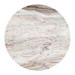 Round Coffee Table with Travertine-Style Marble Top and Steel Frame 12 Round Coffee Table with Travertine-Style Marble Top and Steel Frame