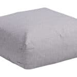 Gray Outdoor Ottoman with Weather-Resistant Fabric and Modern Design