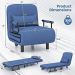Convertible Sofa Bed with Adjustable Backrest and Lumbar Pillow 11 Convertible Sofa Bed with Adjustable Backrest and Lumbar Pillow