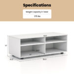 White 4-Cube TV Stand with Adjustable Shelves for 45-Inch TVs