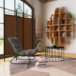 4-Panel Freestanding Folding Room Divider with Privacy Fabric