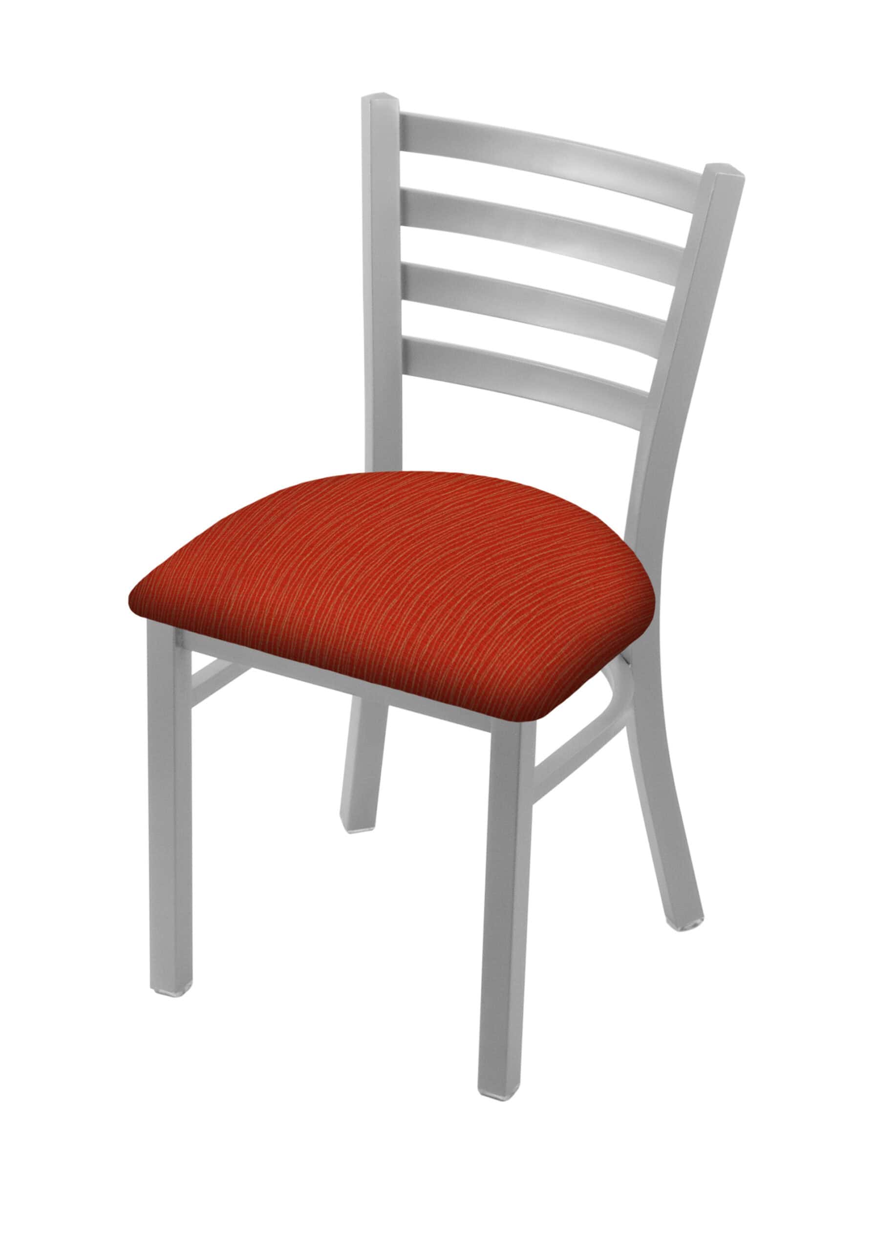 18-Inch Ladder Back Chair with Steel Frame, Anodized Nickel Finish, and Graph Poppy Seat 5 18-Inch Ladder Back Chair with Steel Frame, Anodized Nickel Finish, and Graph Poppy Seat