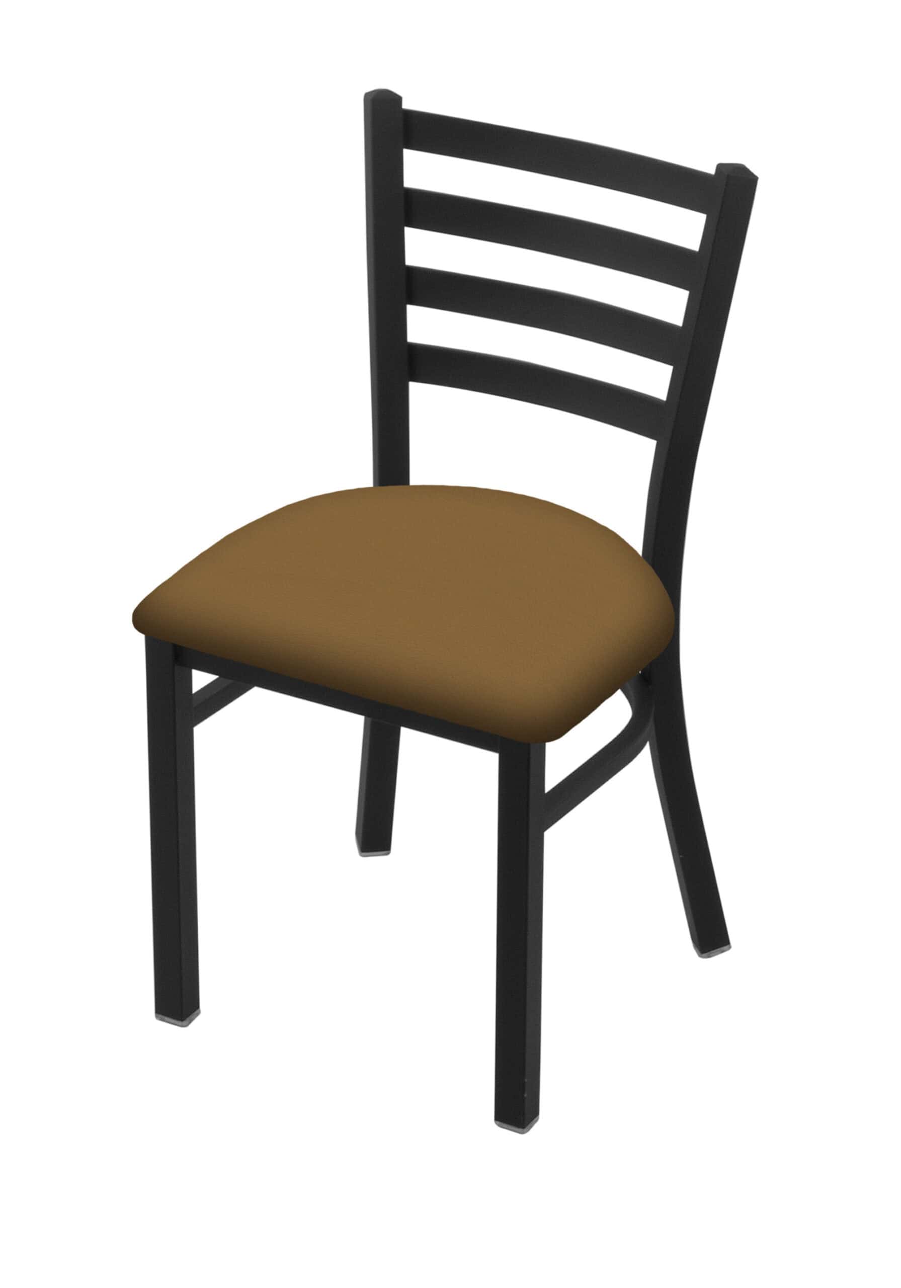 18-Inch Ladder Back Chair with Steel Frame, Black Wrinkle Finish, and Canter Saddle Seat 5 18-Inch Ladder Back Chair with Steel Frame, Black Wrinkle Finish, and Canter Saddle Seat