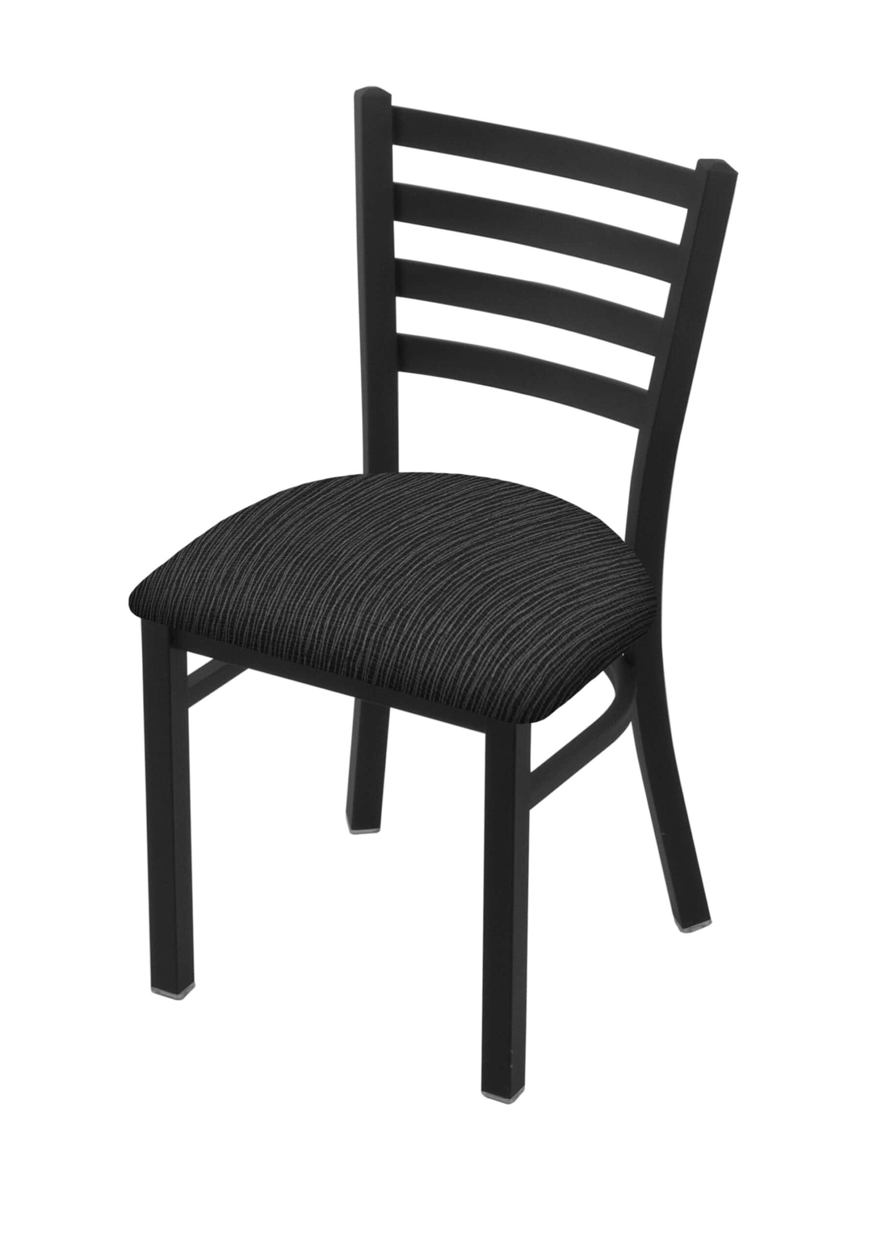 18-Inch Ladder Back Chair with Steel Frame, Black Wrinkle Finish, and Graph Coal Seat 5 18-Inch Ladder Back Chair with Steel Frame, Black Wrinkle Finish, and Graph Coal Seat