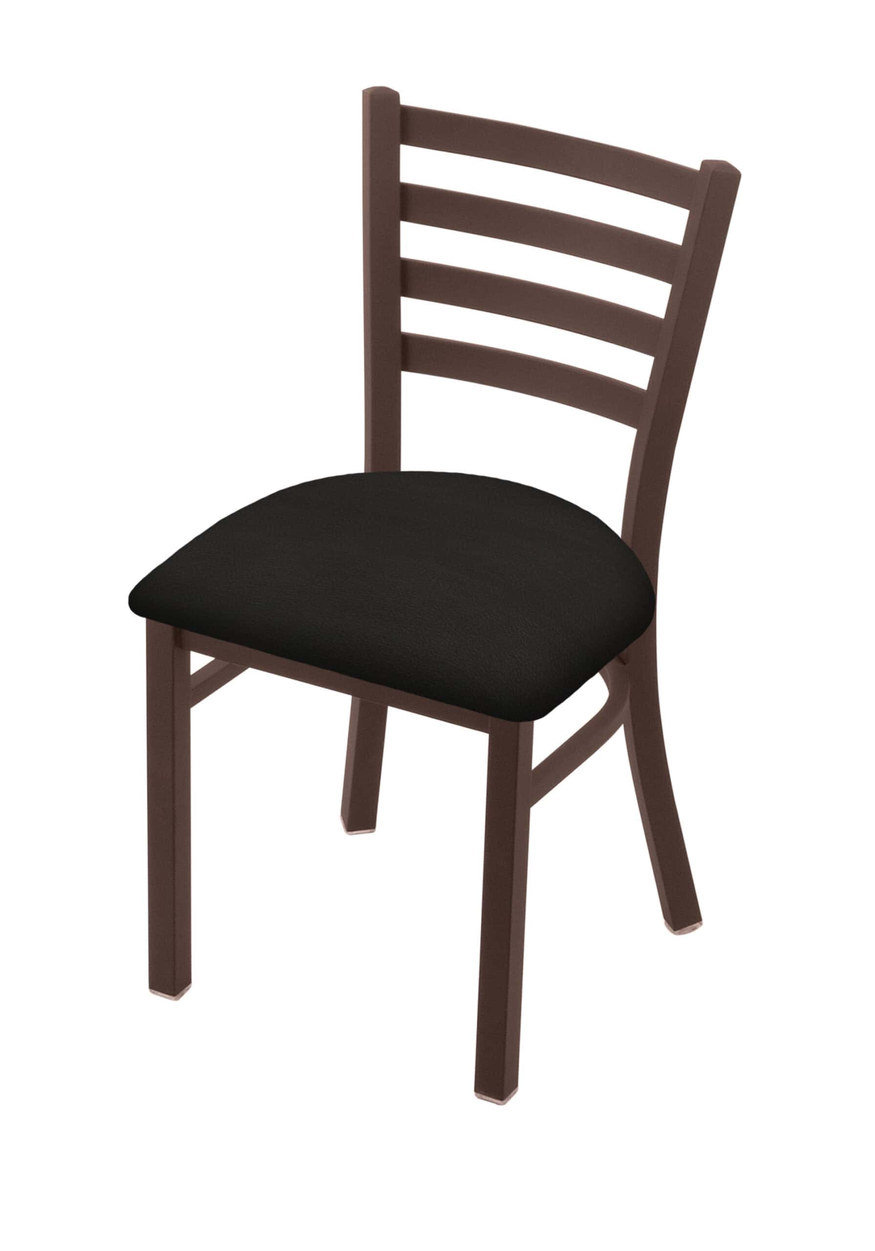 18-Inch Ladder Back Chair with Steel Frame, Bronze Finish, and Canter Espresso Seat 5 18-Inch Ladder Back Chair with Steel Frame, Bronze Finish, and Canter Espresso Seat