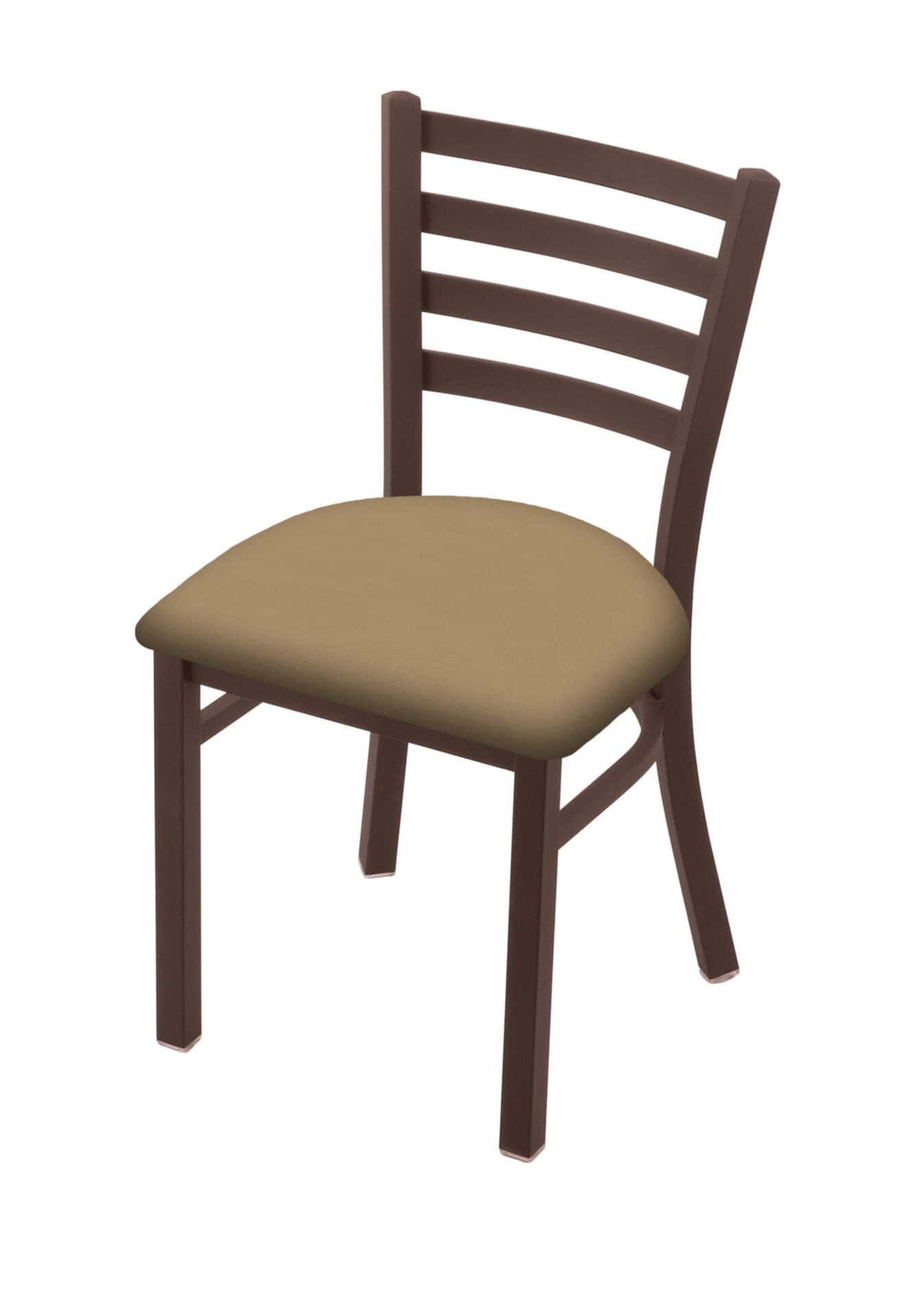 18-Inch Ladder Back Chair with Steel Frame, Bronze Finish, and Canter Sand Seat 1 18-Inch Ladder Back Chair with Steel Frame, Bronze Finish, and Canter Sand Seat
