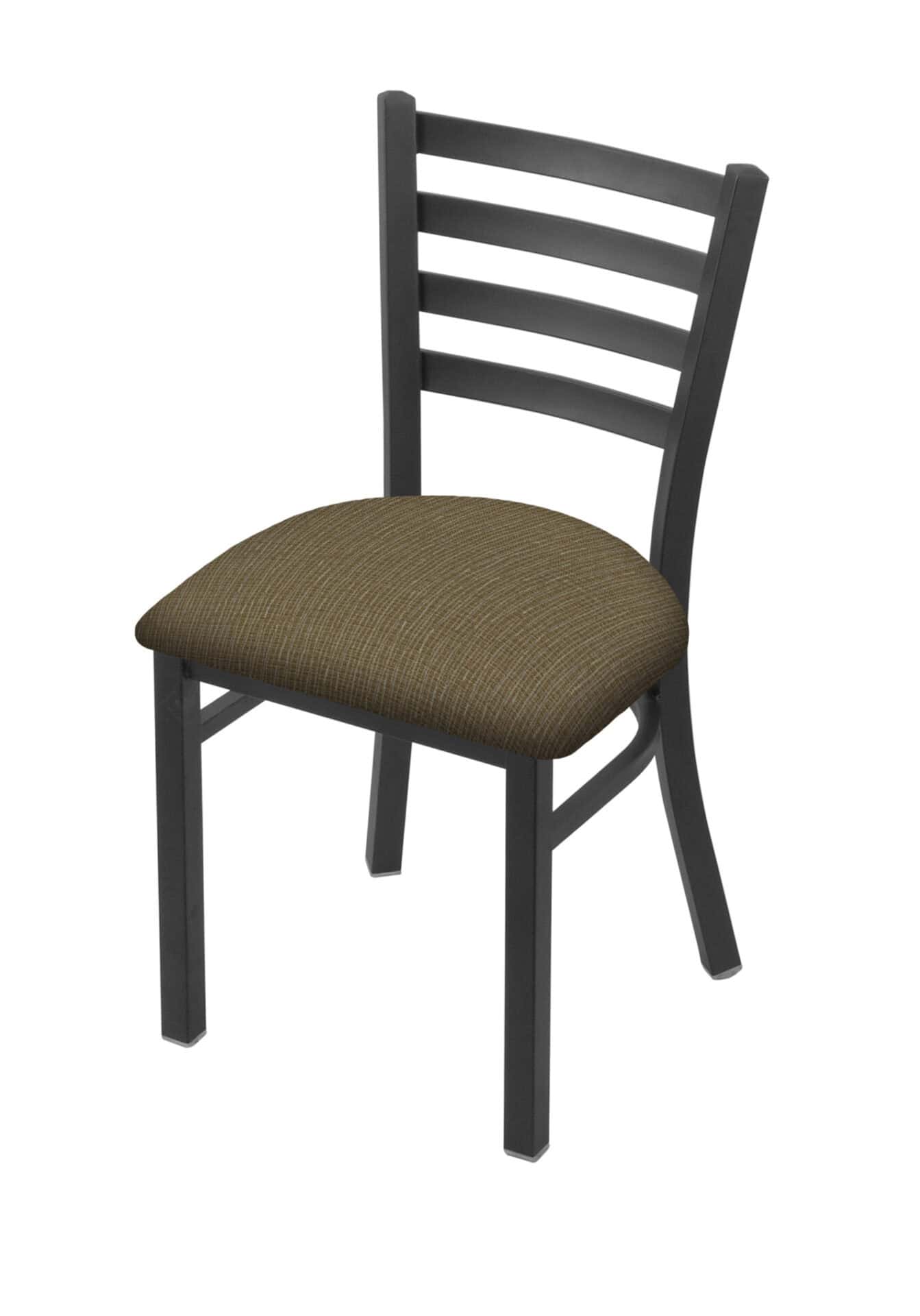 18-Inch Ladder Back Chair with Steel Frame, Pewter Finish, and Graph Cork Seat 1 18-Inch Ladder Back Chair with Steel Frame, Pewter Finish, and Graph Cork Seat
