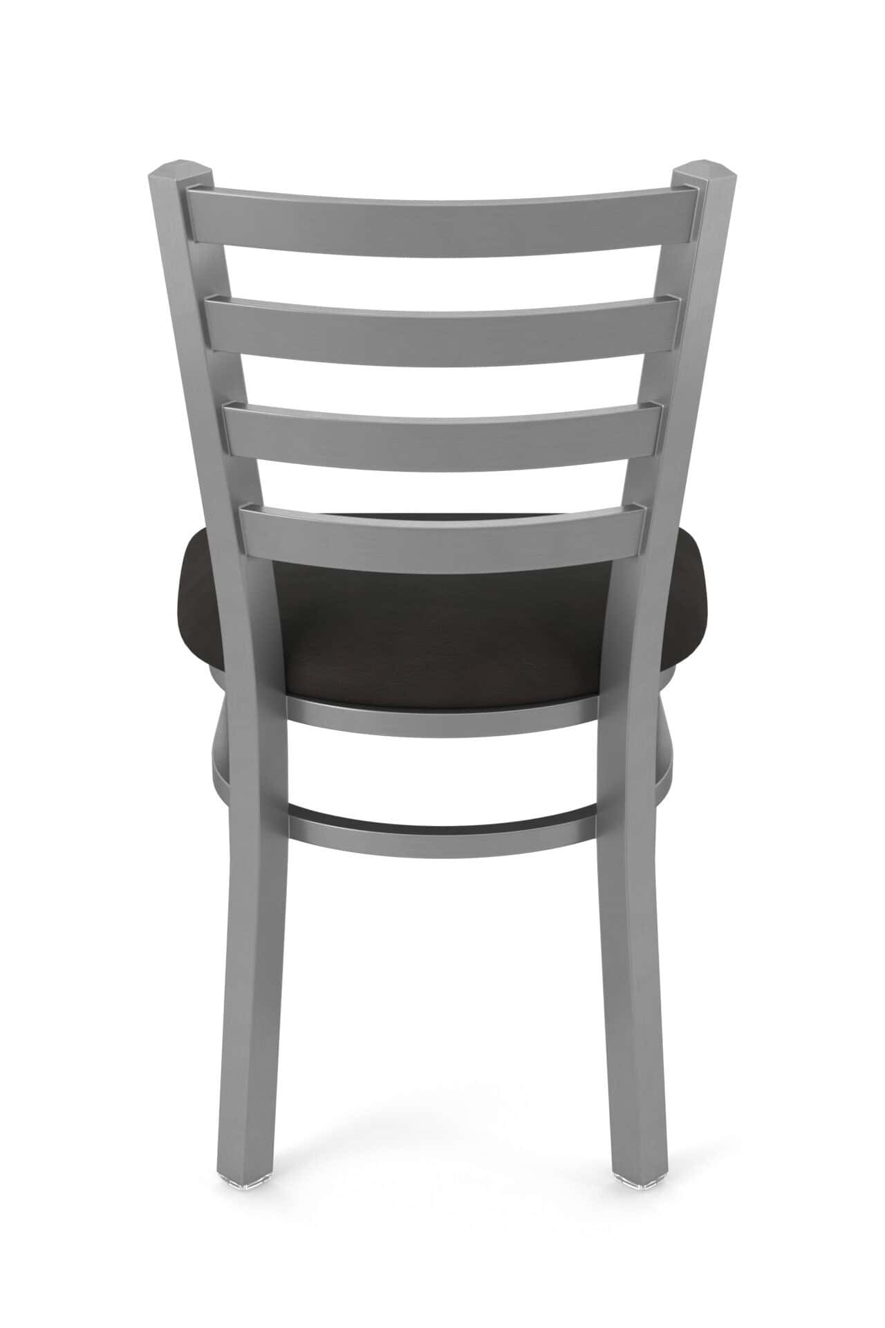 18-Inch Ladder Back Chair with Steel Frame, Stainless Steel Finish, and Canter Espresso Seat 6 18-Inch Ladder Back Chair with Steel Frame, Stainless Steel Finish, and Canter Espresso Seat - Image 6