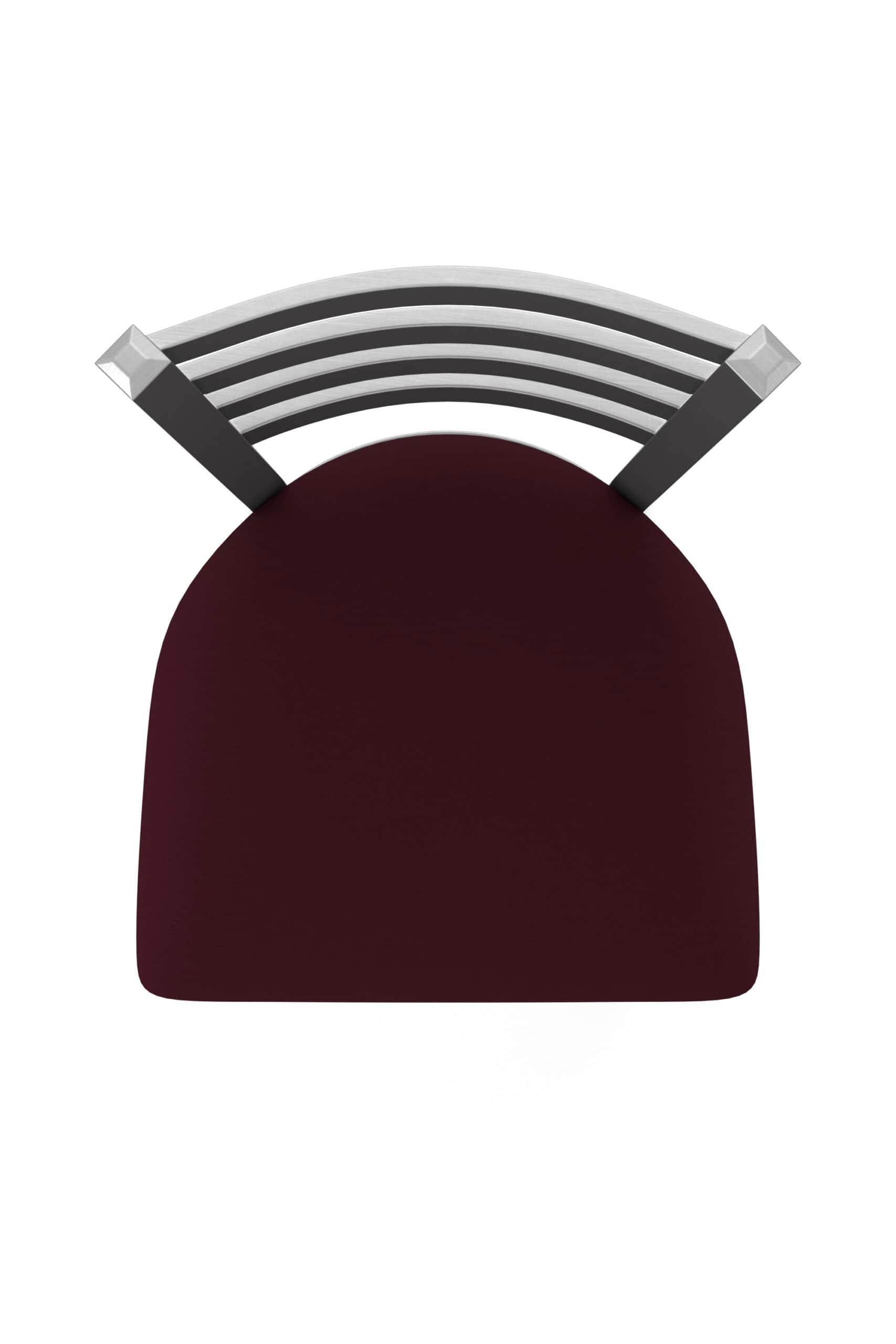 18-Inch Ladder Back Chair with Steel Frame, Stainless Steel Finish, and Canter Bordeaux Seat 11 18-Inch Ladder Back Chair with Steel Frame, Stainless Steel Finish, and Canter Bordeaux Seat
