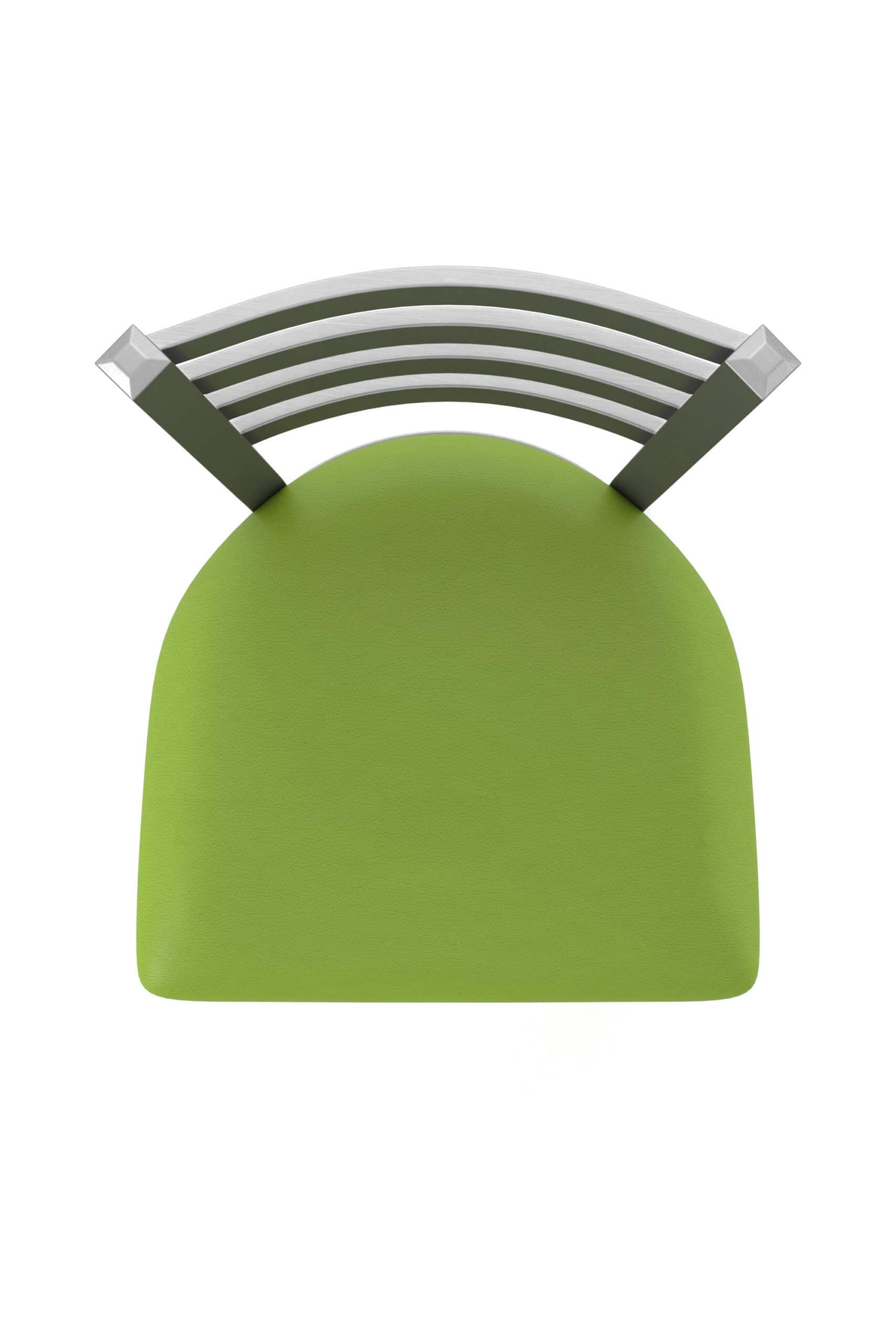 18-Inch Ladder Back Chair with Steel Frame, Stainless Steel Finish, and Canter Kiwi Green Seat 11 18-Inch Ladder Back Chair with Steel Frame, Stainless Steel Finish, and Canter Kiwi Green Seat