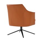 26 Inch Terra Cotta Swivel Lounge Chair With Black Frame 12 26 Inch Terra Cotta Swivel Lounge Chair With Black Frame