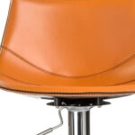 32 Inch Terra Cotta and Silver Swivel Bar Stool With Footrest 17 32 Inch Terra Cotta and Silver Swivel Bar Stool With Footrest