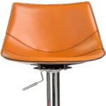 32 Inch Terra Cotta and Silver Swivel Bar Stool With Footrest 18 32 Inch Terra Cotta and Silver Swivel Bar Stool With Footrest