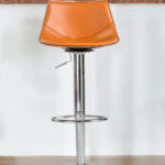 32 Inch Terra Cotta and Silver Swivel Bar Stool With Footrest 10 32 Inch Terra Cotta and Silver Swivel Bar Stool With Footrest