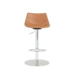 32 Inch Terra Cotta and Silver Swivel Bar Stool With Footrest 15 32 Inch Terra Cotta and Silver Swivel Bar Stool With Footrest