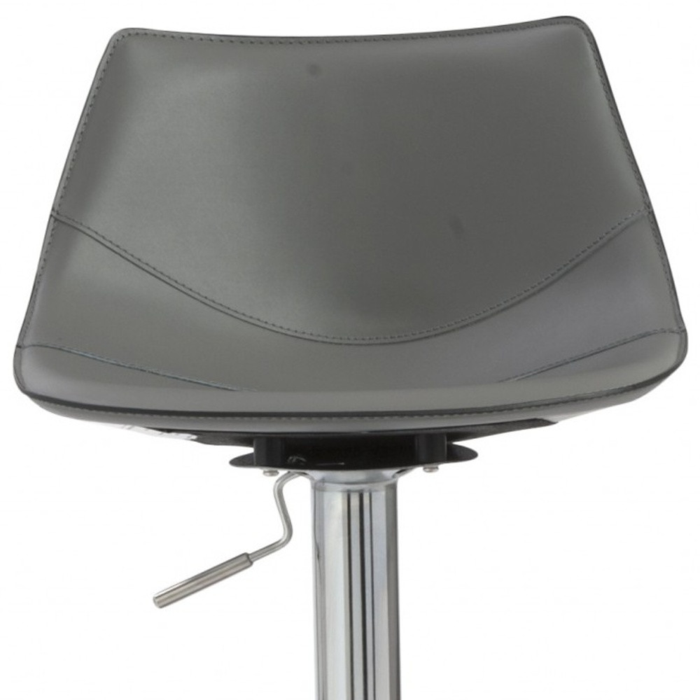 32 Inch Gray Steel Swivel Low Back Bar Stool With Footrest 8 32 Inch Gray Steel Swivel Low Back Bar Stool With Footrest - Image 8