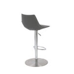 32 Inch Gray Steel Swivel Low Back Bar Stool With Footrest 15 32 Inch Gray Steel Swivel Low Back Bar Stool With Footrest