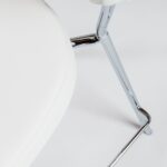 26-Inch White and Silver Steel Low Back Bar Stools (Set of 2)