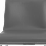 24 Inch Gray and Silver Steel Counter Height Bar Stools (Set of 2)